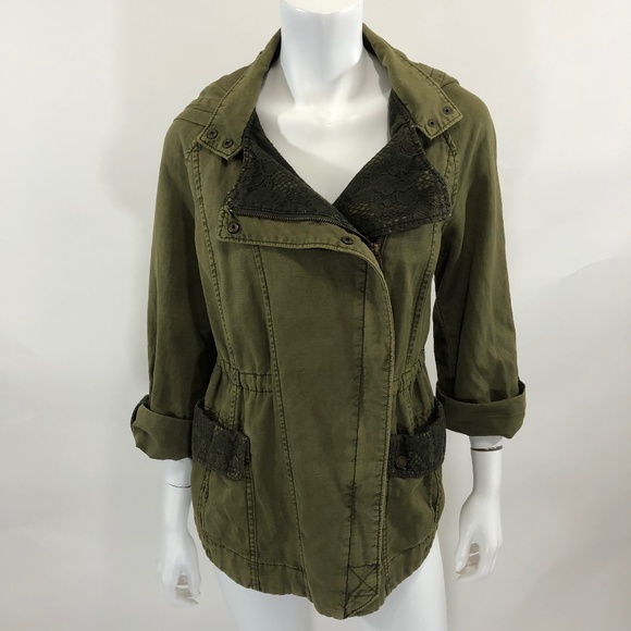 Anthropologie Jackets & Blazers - Hei Hei S Camouflaged Lace Anorak Jacket